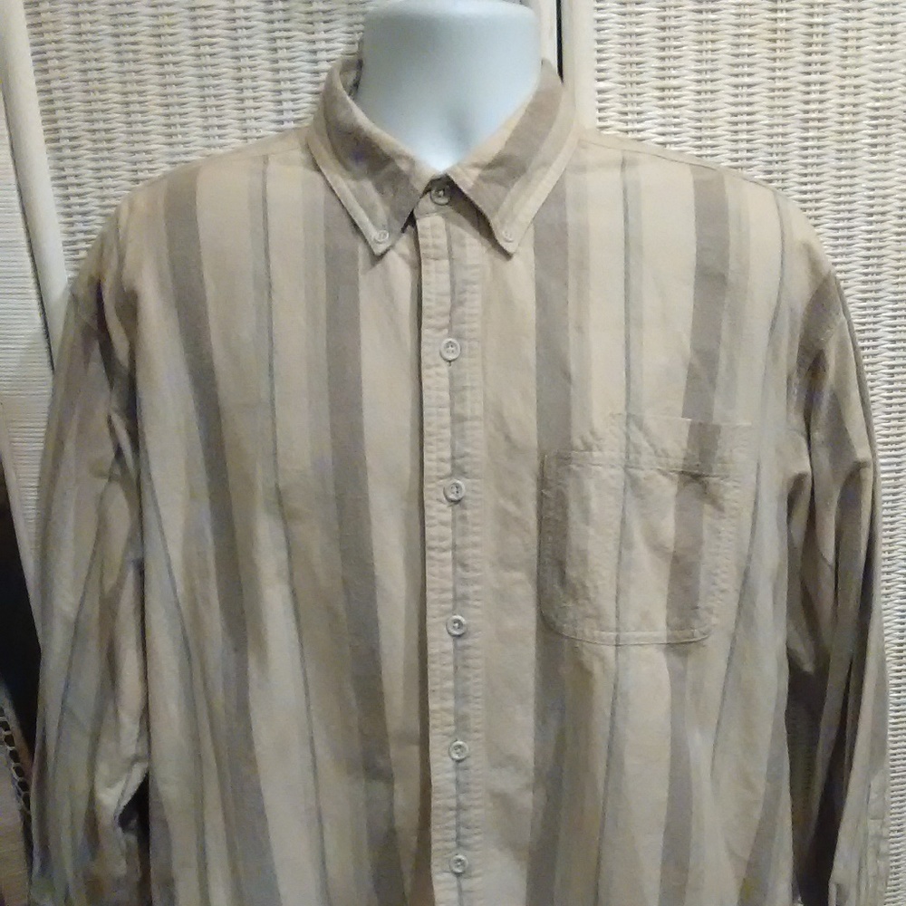 St Johns Bay Stripped button dn long sleeve shirt